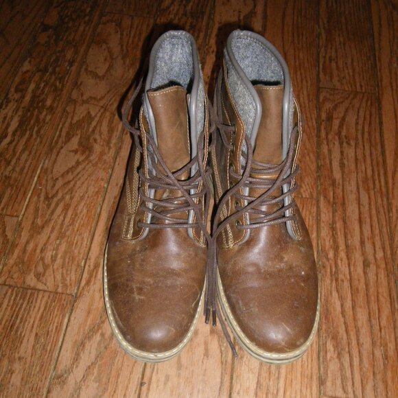 Teen's / Men's Faux Leather Casual Ankle Boots - Picture 4 of 5